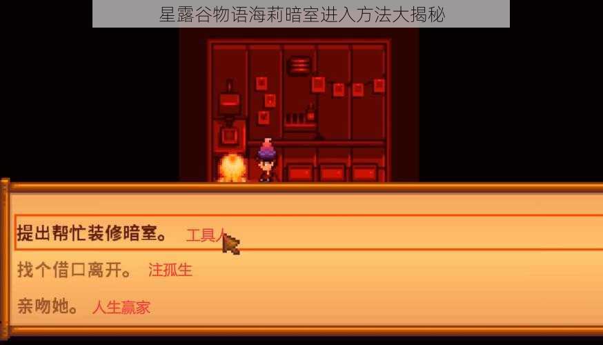 星露谷物语海莉暗室进入方法大揭秘