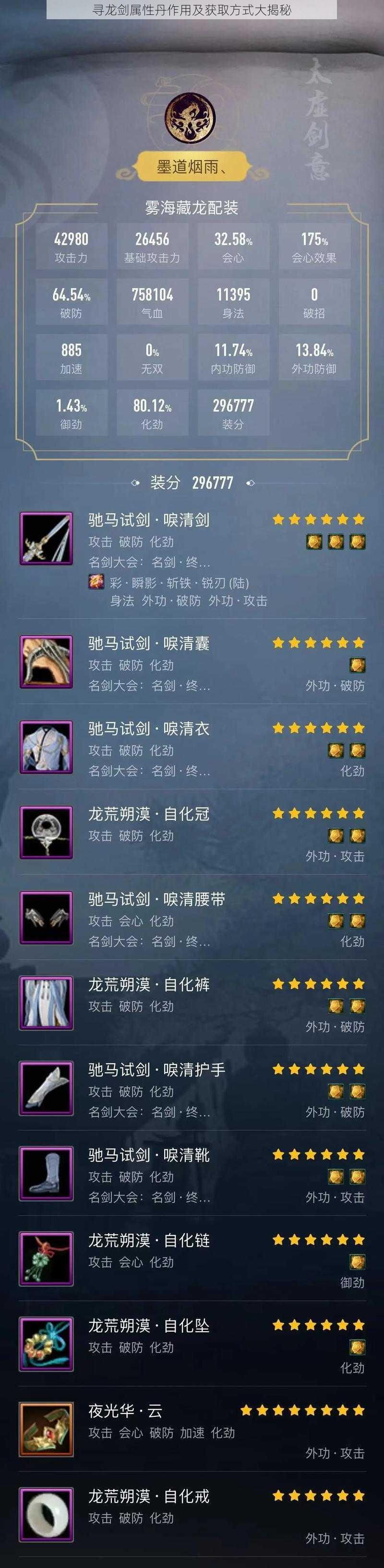 寻龙剑属性丹作用及获取方式大揭秘
